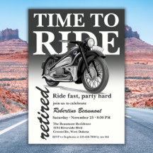 Graue klassische Motorradfahrt-Rentnerparty