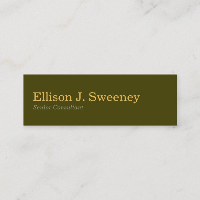 Graue, kleine, berufliche, fette Typengestaltung Mini Visitenkarte (Vorderseite)