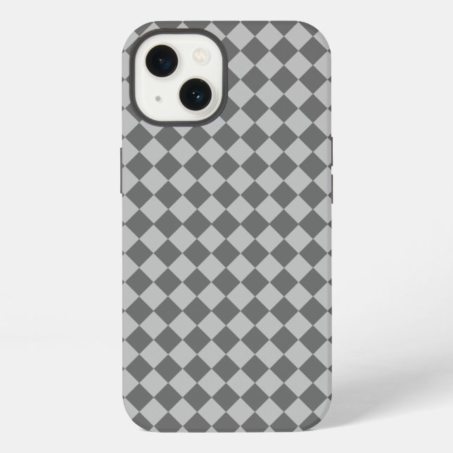 Graue Kombinations-Diamant-Muster von Shirley Tayl iPhone Hülle (Rückseite)