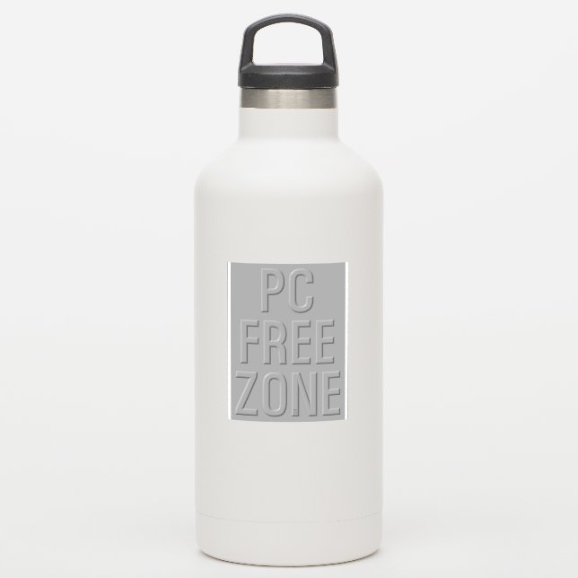 Graue Kontur-Aufkleber für PC Free Zone Aufkleber (Wassserflasche)