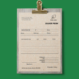 Graue Kraft Business Invoice Form Quotation