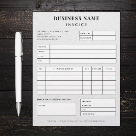 Graue Kraft Earthy Custom Business Invoice Briefbogen