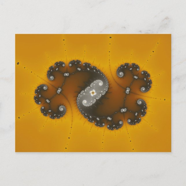 Graue Kreatur - Fraktal Postkarte (Vorderseite)