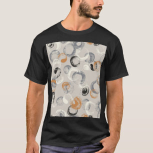 Graue Kreise: Einfaches nahtloses Muster T-Shirt
