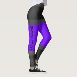 Graue Leggings Lila anpassen