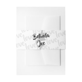 Graue Liebe Typografie Moderne Hochzeit Einladungsbanderole