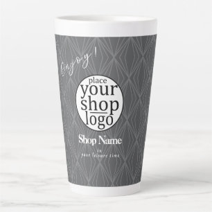 Graue Logos für moderne Geometrie Milchtasse