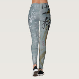 graue Malerei Leggings