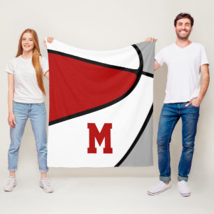 Graue Mannschaft färbt Jungs Basketball-Dekoration Fleecedecke