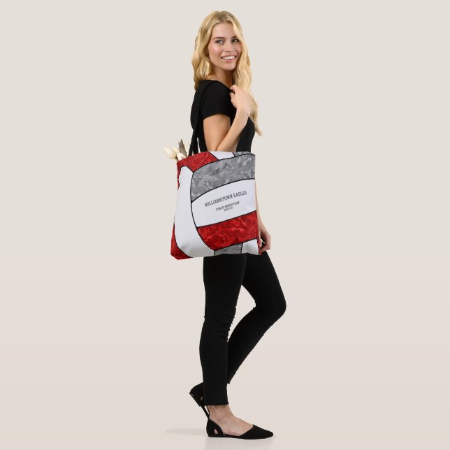 Graue Mannschaft färbt Mädchen Volleyballtrainer Tasche (Am Model)