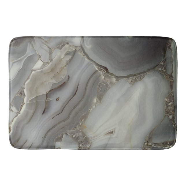 Graue Marmor mit Goldvene Badematte (Vorderseite)