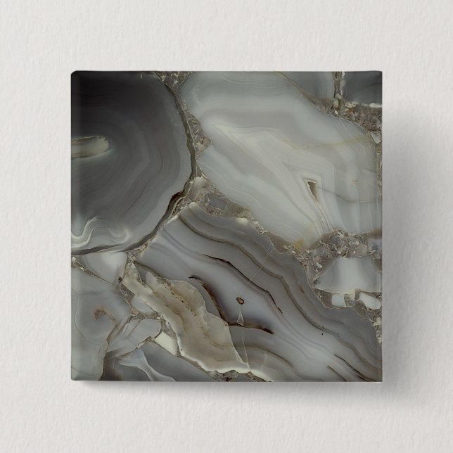 Graue Marmor mit Goldvene Button (Vorderseite)