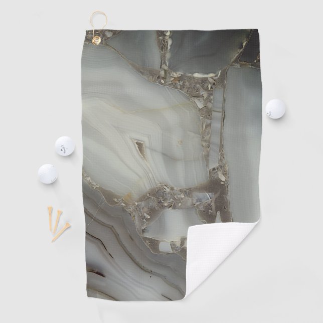 Graue Marmor mit Goldvene Golfhandtuch (Insitu)
