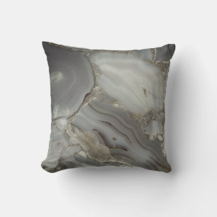 Graue Marmor mit Goldvene Kissen