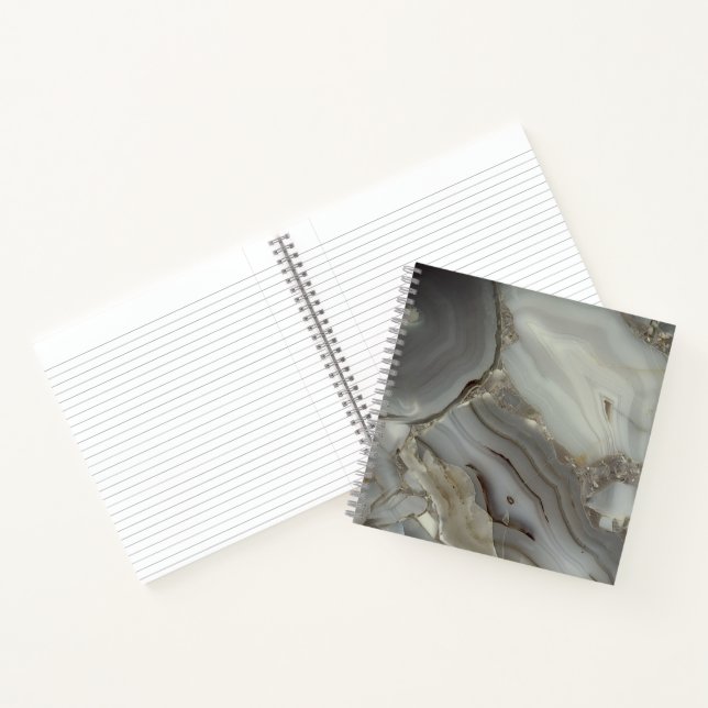 Graue Marmor mit Goldvene Notizbuch (Innenseite)
