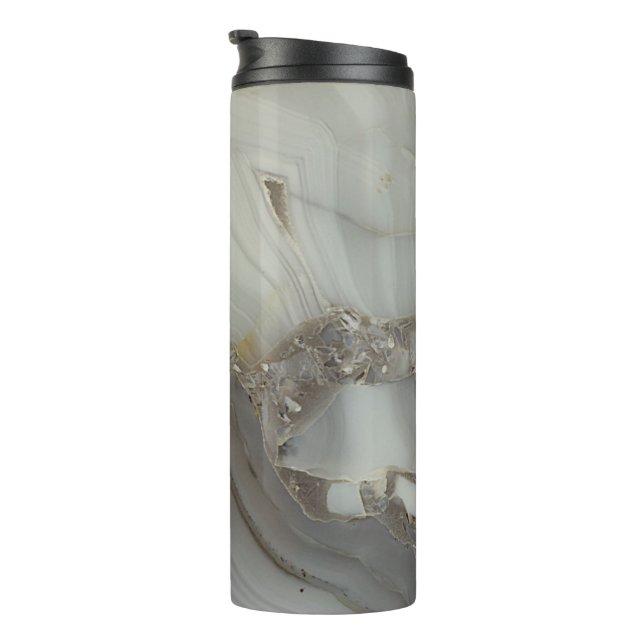 Graue Marmor mit Goldvene Thermosbecher (Nach rechts gedreht)