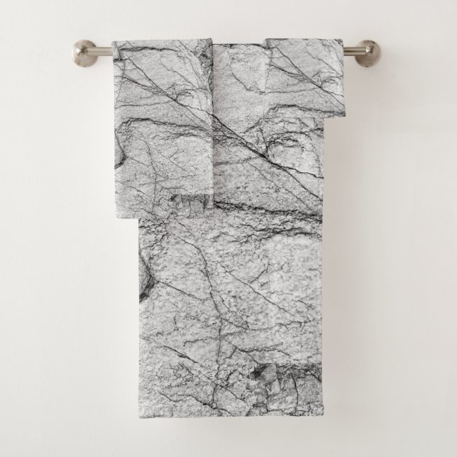Graue Marmorplatte Badhandtuch Set (Insitu)