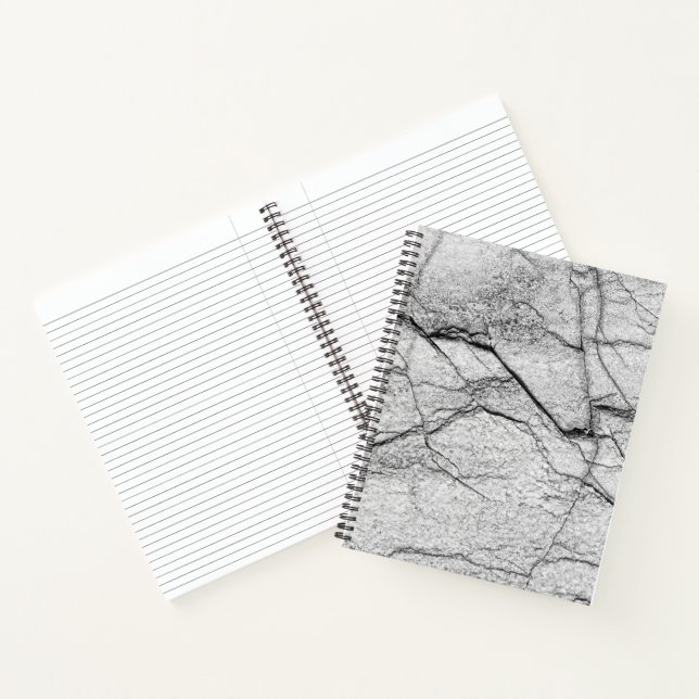 Graue Marmorplatte Notizbuch (Innenseite)
