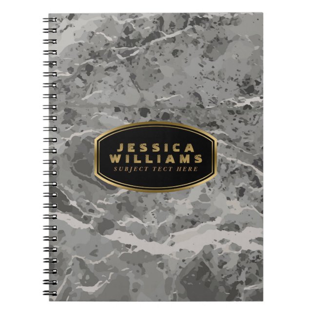Graue Marmorsteinmuster Textur Print 2 Notizblock (Vorderseite)