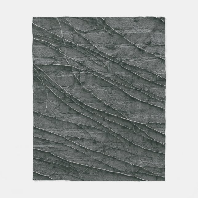 Graue Mauerziegel Fleecedecke (Vorderseite)