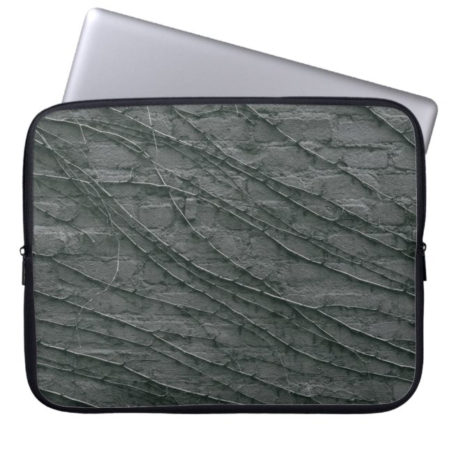 Graue Mauerziegel Laptopschutzhülle (Vorderseite)