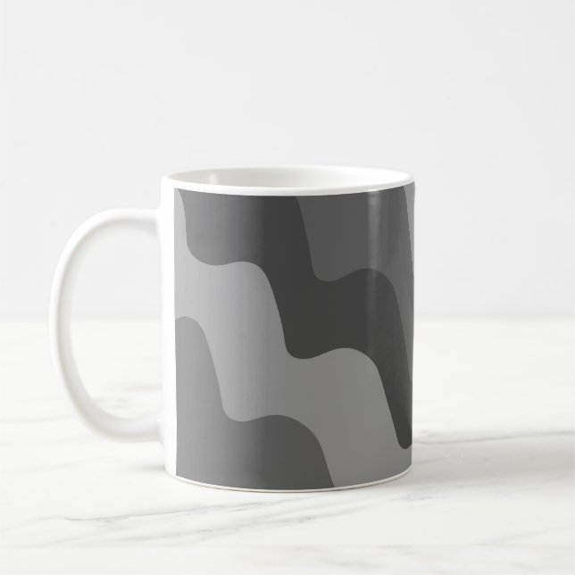 Graue Meereswellen Kaffeetasse (Links)