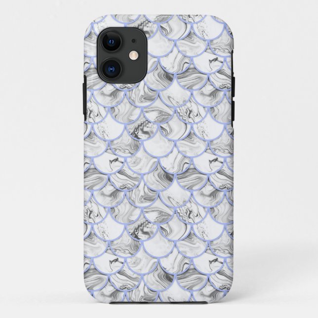 Graue Meerjungfrauen Case-Mate iPhone Hülle (Rückseite)