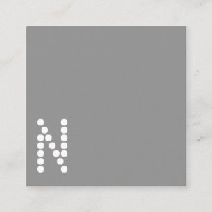 Graue Minimalistische berufliche quadratische Visitenkarte
