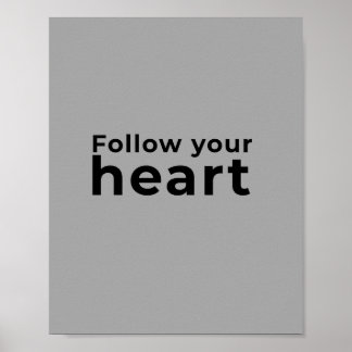 Graue minimalistische Inspirationszitate Poster