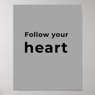 Graue minimalistische Wandkunst-Typografie Poster