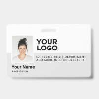 Graue Mitarbeiter Moderne Foto ID Security
