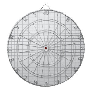 Graue, moderne, einfache, coole, trendige Gitterli Dartscheibe