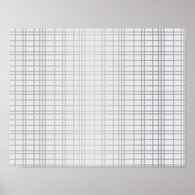 Graue, moderne, einfache, coole, trendige Rasterli Poster (Vorne)