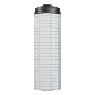 Graue, moderne, einfache, coole, trendige Rasterli Thermosbecher