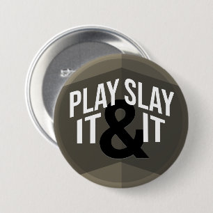 Graue moderne geometrische Phrase-Spiele Button