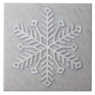 Graue moderne Kunst-Schneeflocke Dekorative Fliese