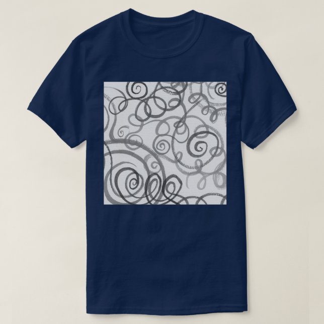 Graue, monochrome, Bio Linien T-Shirt (Design vorne)