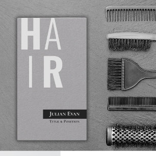 Graue, monochrome Friseurkarte Visitenkarte