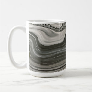 Graue monotone künstlerische Acryl-Pour-Abstraktio Kaffeetasse
