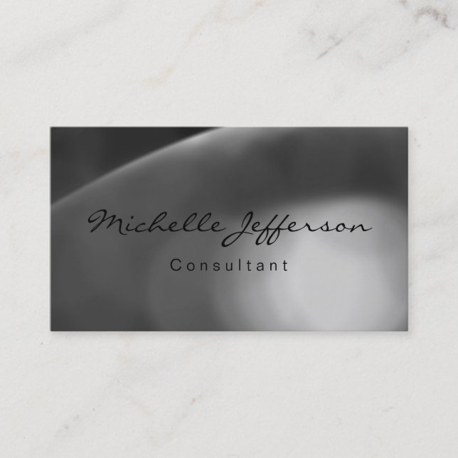 Graue Muster Consultant Class Script Business Card Visitenkarte (Vorderseite)
