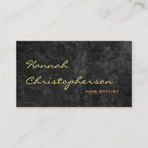 Graue Muster Handwriting Script Haare Stylist Visitenkarte