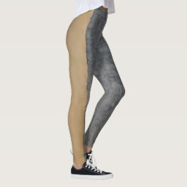 graue ockerhaltige abstrakte moderne leggings