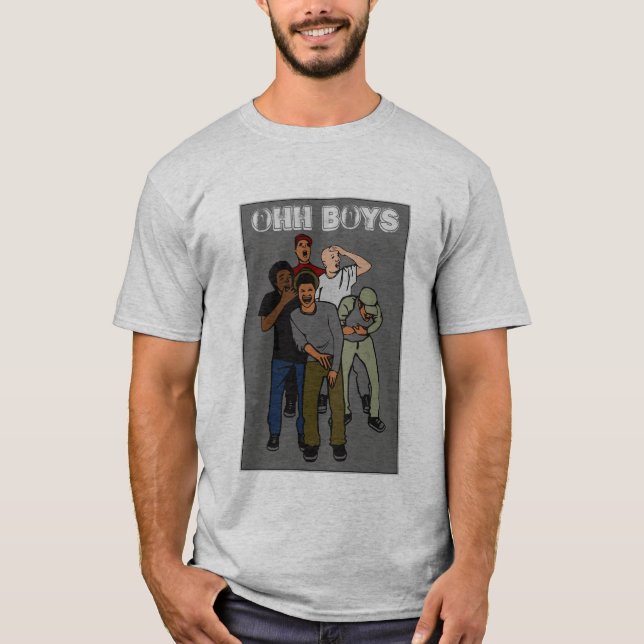 Graue OHH BOYS in Farbe T-Shirt (Vorderseite)