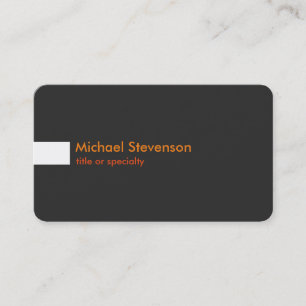 Graue Orange Chic Rounded Consultant Business Card Visitenkarte
