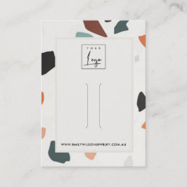 Graue Orange Green Terrazzo Hair Clip Logo Logo  Visitenkarte