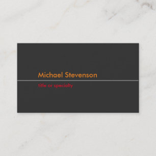 Graue Orange Red Clear Trend Standard Business Car Visitenkarte