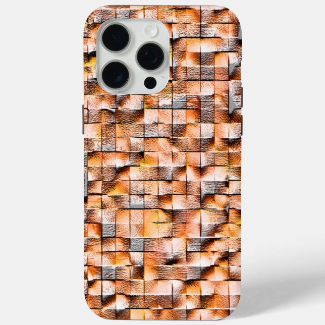 Graue, orangefarbene Keramik mit Mängeln, digitale Case-Mate iPhone Hülle (Rückseite)