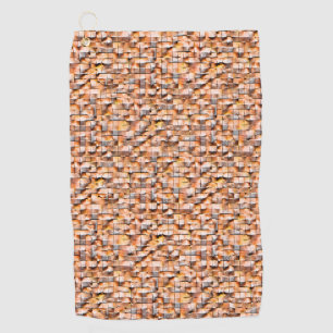 Graue, orangefarbene Keramik mit Mängeln, digitale Golfhandtuch