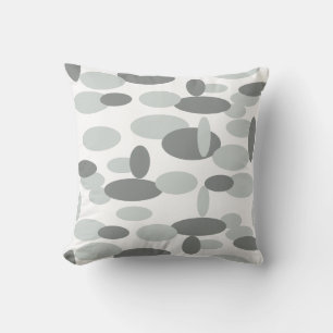 Graue Oval Spots Muster Kissen Kissen