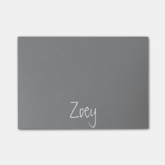 Graue personalisierte Post-Itanmerkungen Post-it Klebezettel